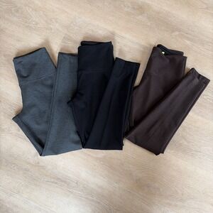 LYSSE Lot Of 3 Center Seam Ponte Leggings Size Med High Rise Tummy Control EUC